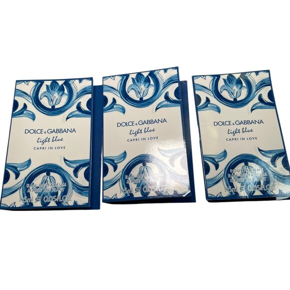 Dolce & Gabbana Other - Dolce & Gabbana Light Blue Capri In Love Pour Homme Perfume Samples Set of 3